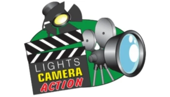 Lights camera action logo